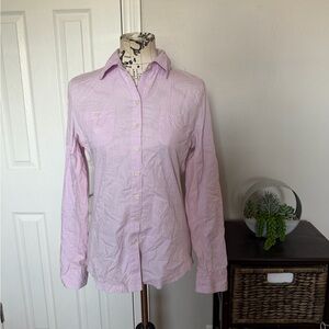 Converse Cotton Structured Fitted Pastel Lilac Button Down Perfect Shirt M lily